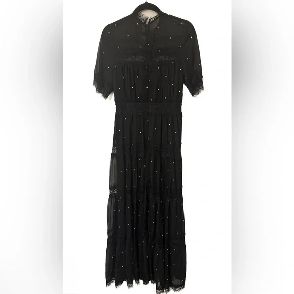 Anthropologie Ranna Grill Brett Embellished Maxi Dress Size 6 - Picture 4 of 6